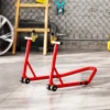Motorfietsstandaard set voor/achter montagestandaard motorfietsheffer tot 544 kg motorfietsstandaard voor achterwiel staal rood 10