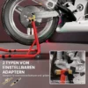 Motorfietsstandaard set voor/achter montagestandaard motorfietsheffer tot 544 kg motorfietsstandaard voor achterwiel staal rood 6