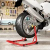 Motorfietsstandaard set voor/achter montagestandaard motorfietsheffer tot 544 kg motorfietsstandaard voor achterwiel staal rood 9