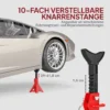 Ondersteuningsblok 3 ton draagvermogen 2 stuks steunblok inclusief veiligheidspin 10 traps hoogteverstelbaar 290 mm tot 410mm ondersteuningsblokken auto krikstandaard voor werkplaats garage rood 5