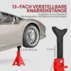 Ondersteuningsblok 6 ton draagvermogen 2 stuks ondersteuningsblok inclusief 2 veiligheidsspelden 13 traps hoogteverstelbaar 375 mm tot 592 mm ondersteuningsblokken auto krikstandaard voor werkplaats garage rood 5