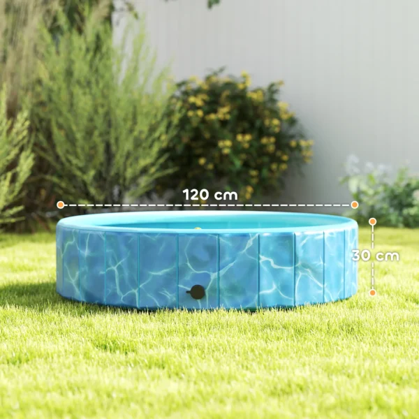 Opvouwbaar hondenzwembad met fontein en waterkussendesign Ø120 x 30 cm antislip hondenbadkuip zwembad zwembad voor honden en katten 4
