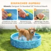 Opvouwbaar hondenzwembad met fontein en waterkussendesign Ø120 x 30 cm antislip hondenbadkuip zwembad zwembad voor honden en katten 7