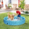 Opvouwbaar hondenzwembad met fontein en waterkussendesign Ø160 x 30 cm antislip hondenbadkuip zwembad zwembad voor honden en katten 2