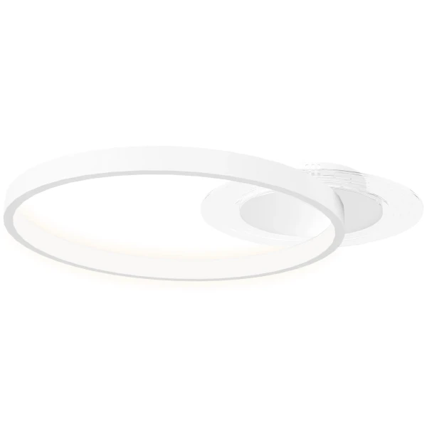 Plafondlamp, plafondverlichting met twee ring design, ronde plafondverlichting voor slaapkamer woonkamer 50 x 40 x 7,4 cm, wit 1