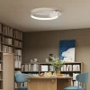 Plafondlamp, plafondverlichting met twee ring design, ronde plafondverlichting voor slaapkamer woonkamer 50 x 40 x 7,4 cm, wit 10
