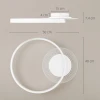 Plafondlamp, plafondverlichting met twee ring design, ronde plafondverlichting voor slaapkamer woonkamer 50 x 40 x 7,4 cm, wit 4