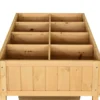 Planttafel hoogbed planttafel bloembak kweektafel 8 vakken met afvoer plank spar massief hout natuurhout 110 x 46 x 76 cm 8