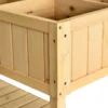 Planttafel hoogbed planttafel bloembak kweektafel 8 vakken met afvoer plank spar massief hout natuurhout 110 x 46 x 76 cm 9