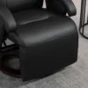 Relaxstoel draaibare tv stoel met ligfunctie, ligstoel tv stoel met verstelbare rugleuning, voetsteun, ruststoel voor woonkamer, kunstleer, zwart 10