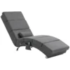 Relaxstoel met massagefunctie elektrische loungestoel massagestoel met hoge rugleuning, afstandsbediening, opvouwbaar televisiestoel met 5 modi, kussen, donkergrijs 1