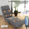 Relaxstoel met massagefunctie elektrische loungestoel massagestoel met hoge rugleuning, afstandsbediening, opvouwbaar televisiestoel met 5 modi, kussen, donkergrijs 5