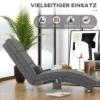 Relaxstoel met massagefunctie elektrische loungestoel massagestoel met hoge rugleuning, afstandsbediening, opvouwbaar televisiestoel met 5 modi, kussen, donkergrijs 7