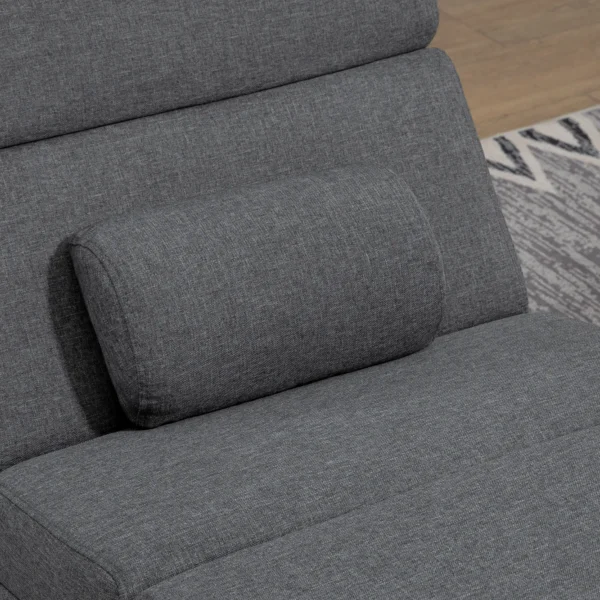 Relaxstoel met massagefunctie elektrische loungestoel massagestoel met hoge rugleuning, afstandsbediening, opvouwbaar televisiestoel met 5 modi, kussen, donkergrijs 9