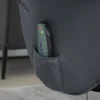 Relaxstoel met voetenbank, elektrische massagestoel met ligfunctie, 10 massagepunten, draaibare televisiestoel met zijvak, afstandsbediening, kunstleer, donkergrijs 10