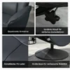 Relaxstoel met voetenbank, elektrische massagestoel met ligfunctie, 10 massagepunten, draaibare televisiestoel met zijvak, afstandsbediening, kunstleer, donkergrijs 6