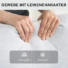 Relaxstoel, tv stoel met ligfunctie, gevoerde tv stoel met voetensteun, linnenlook ruststoel voor woonkamer, slaapkamer tot 150 kg, lichtgrijs 6