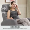 Relaxstoel, tv stoel met ligfunctie, gevoerde tv stoel met voetsteun, linnenlook ruststoel voor woonkamer, slaapkamer tot 150 kg, donkergrijs 9
