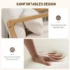 Schommelstoel met kruk schommelstoel met fleece hoes, armleuningen, hoge rugleuning, houten glijders, gevoerde schommelstoel relaxstoel voedingsstoel voor woonkamer, slaapkamer wit 6