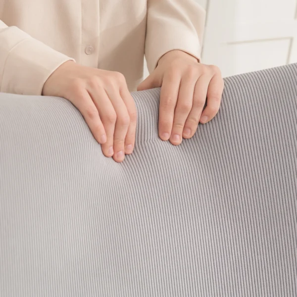 Schommelstoel schommelstoel met hoge rugleuning, koordlook, schommelstoel relaxstoel met brede armleuning, houten sleden, stille stoel voor woonkamer, slaapkamer, balkon lichtgrijs 10