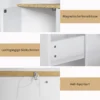 Sideboard opslagkast met lade, 2 deuren, 2 open planken, bijzetkast voor keuken, woonkamer, 120 x 35 x 75,2 cm wit 7