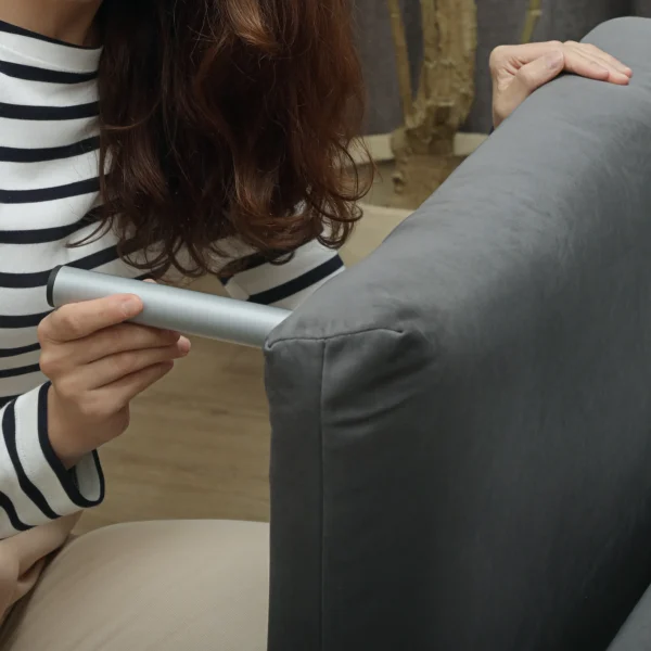 Slaapstoel, klapstoel met bedfunctie, rugkussen, opvouwbare relaxstoel in fluweel look, verstelbare rugleuning, tot 150 kg belastbaar, voor woonkamer, donkergrijs 6