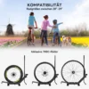 Sportnow fietsstandaard voor fietsen staal fietsenhouder met 80 mm bandbreedte vrijstaande grondparker meervoudige standaard parkeerstandaard fietsstandaard voor grond 75 x 41 x 81h cm zwart 6