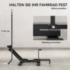 Sportnow fietsstandaard voor fietsen staal fietsenhouder met 80 mm bandbreedte vrijstaande grondparker meervoudige standaard parkeerstandaard fietsstandaard voor grond 75 x 41 x 81h cm zwart 7