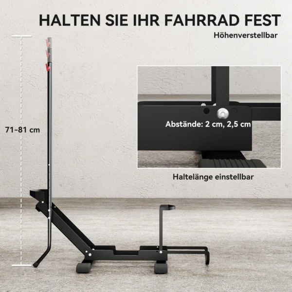 Sportnow fietsstandaard voor fietsen staal fietsenhouder met 80 mm bandbreedte vrijstaande grondparker meervoudige standaard parkeerstandaard fietsstandaard voor grond 75 x 41 x 81h cm zwart 7