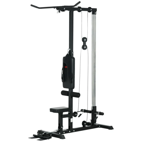 Sportnow krachtstation voor thuis multifunctioneel fitnessstation met lat pull bar kabelsysteem, tot 50 kg gewichten fitnessapparatuur voor thuisgym krachttraining 1
