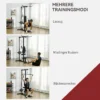 Sportnow krachtstation voor thuis multifunctioneel fitnessstation met lat pull bar kabelsysteem, tot 50 kg gewichten fitnessapparatuur voor thuisgym krachttraining 5