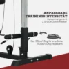 Sportnow krachtstation voor thuis multifunctioneel fitnessstation met lat pull bar kabelsysteem, tot 50 kg gewichten fitnessapparatuur voor thuisgym krachttraining 6