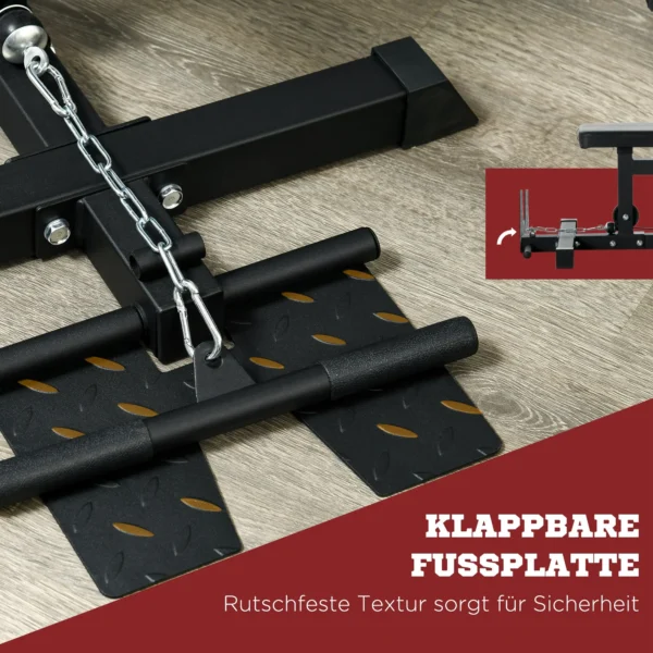 Sportnow krachtstation voor thuis multifunctioneel fitnessstation met lat pull bar kabelsysteem, tot 50 kg gewichten fitnessapparatuur voor thuisgym krachttraining 8