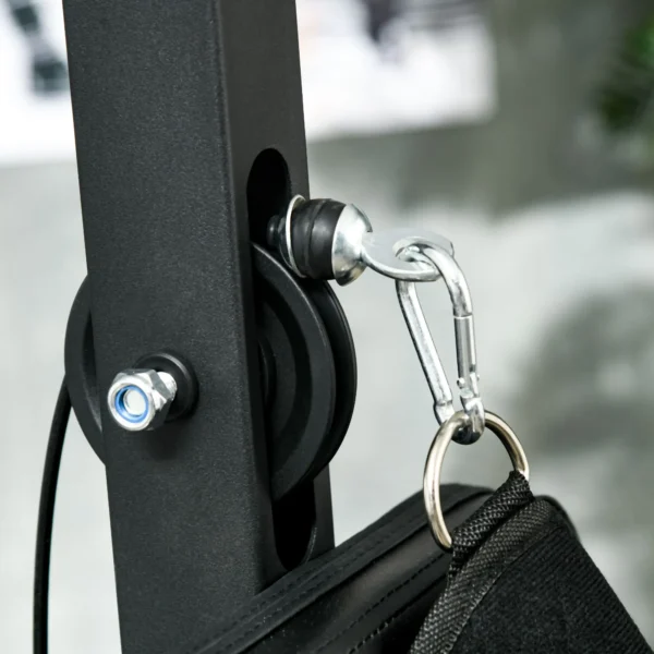 Sportnow krachtstation voor thuis multifunctioneel fitnessstation met lat pull bar kabelsysteem, tot 50 kg gewichten fitnessapparatuur voor thuisgym krachttraining 9