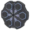 Sportnow muziek boks machine, elektronische bluetooth boksmachine met muziek, 9 snelheden 3 modi, wandgemonteerd slim boksdoel met led verlichting, voor volwassenen, thuisoefeningen, zwart 1