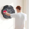 Sportnow muziek boks machine, elektronische bluetooth boksmachine met muziek, 9 snelheden 3 modi, wandgemonteerd slim boksdoel met led verlichting, voor volwassenen, thuisoefeningen, zwart 2
