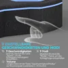 Sportnow muziek boks machine, elektronische bluetooth boksmachine met muziek, 9 snelheden 3 modi, wandgemonteerd slim boksdoel met led verlichting, voor volwassenen, thuisoefeningen, zwart 5