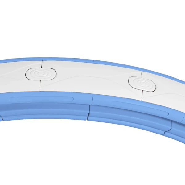 Sportnow slimme hula hoop reifen voor volwassenen met gewicht bal teller 16 knopen (76 113cm) verstelbare fitness stille afslank apparatuur infinity hula hoop voor gewichtsverlies, fitness lichtblauw 9