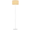 Staande lamp, staande lamp met e27 fitting, met golfvormige lampenkap staande lamp met voetschakelaar voor woonkamer, slaapkamer, exclusief lichtbron, wit 1