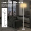 Staande lamp, staande lamp met e27 fitting, met golfvormige lampenkap staande lamp met voetschakelaar voor woonkamer, slaapkamer, exclusief lichtbron, wit 8