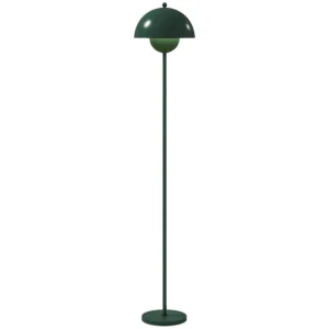 Staande lamp woonkamer staande lamp met ronde kap, reflecterend licht, voetschakelaar, staande lamp met stalen standaard, e27 fitting voor slaapkamer, kantoor groen 1