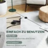 Staande lamp woonkamer staande lamp met ronde kap, reflecterend licht, voetschakelaar, staande lamp met stalen standaard, e27 fitting voor slaapkamer, kantoor groen 7