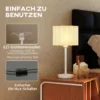 Tafellamp, tafellamp met golf lampenkap, e27 fitting, knopschakelaar, nachtkastlamp voor woonkamer, speelkamer, wit, excl. gloeilamp 6