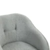 Thuiskantoor stoel, ergonomische bureaustoel draaistoel in hoogte verstelbare bureaustoel met kantelfunctie, teddyfluweel uiterlijk, make up stoel voor slaapkamer, studeerkamer, grijs 9