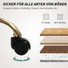 Thuiswerkstoel, draaibare bureaustoel verstelbare hoogte met kantelfunctie, linnenlook, make up stoel voor slaapkamer, studeerkamer, beige 7