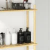 Toilettenrek 3 niveaus badkamerrek met kantelbeveiliging, ruimtebesparend multifunctioneel rek voor wasruimte, landelijke stijl, natuurhout 10