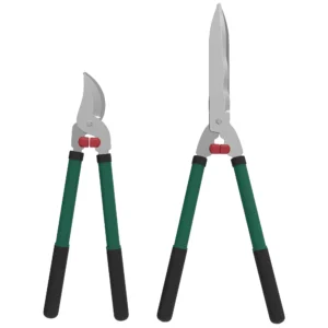Tuinschaar set 2 delig meslengte 40 cm takkenschaar met anti aanbaklaag metalen bladen, 51 cm tuinschaar voor het snoeien van hagen en takken 1