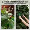 Tuinschaar set 2 delig meslengte 40 cm takkenschaar met anti aanbaklaag metalen bladen, 51 cm tuinschaar voor het snoeien van hagen en takken 5