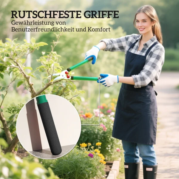 Tuinschaar set 2 delig meslengte 40 cm takkenschaar met anti aanbaklaag metalen bladen, 51 cm tuinschaar voor het snoeien van hagen en takken 7
