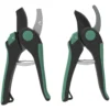 Tuinwerktuig set 2 stukken tuin gereedschap van metaal tuinapparatuur met bypass tuinschaar aambeeld tuinschaar tuinwerk set tuincadeaus voor vrouwen en mannen groen+zwart 1